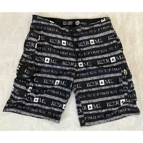 Matix Gusto Men’s Size 42 Fratparty Board Shorts Stash Pouch Dry Bag Swim Trunks - Picture 1 of 16
